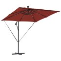 VidaXL Parasol banana na wysięgniku terakota 249 x 249 x 250 cm