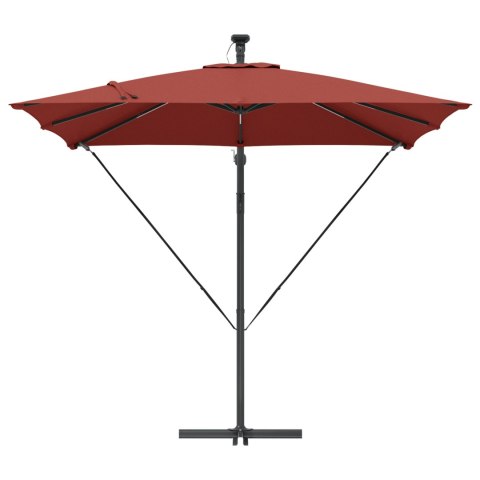 VidaXL Parasol banana na wysięgniku terakota 249 x 249 x 250 cm