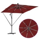 VidaXL Parasol banana na wysięgniku terakota 249 x 249 x 250 cm