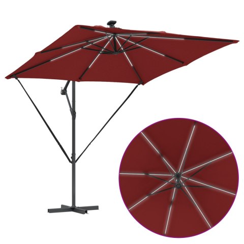 VidaXL Parasol banana na wysięgniku terakota 249 x 249 x 250 cm