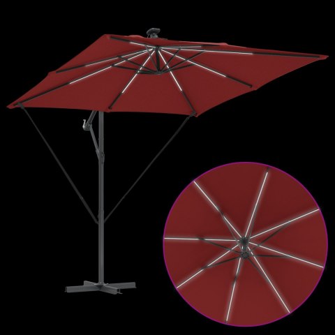 VidaXL Parasol banana na wysięgniku terakota 249 x 249 x 250 cm