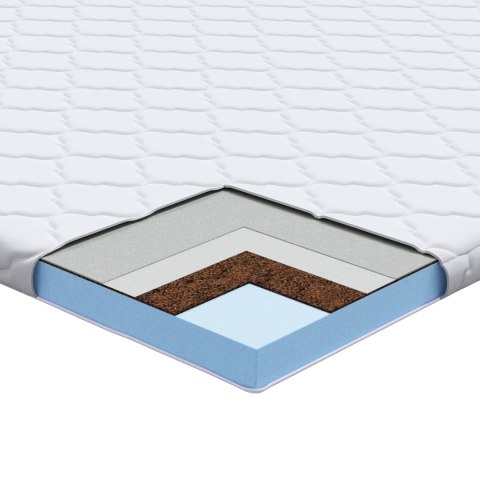 VidaXL Podkłady na materac Biały 160 x 200 cm Poliester bez kleju