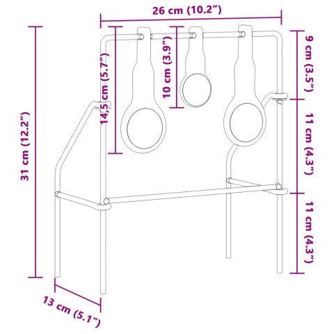 CEL DO STRZELANIA CZARNY 40X 34X 53CM STAL