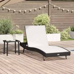 LEŻAK Z PODUSZKĄ -OSOBA 2 PCS CZARNY 40X 40X 40.5CM POLIRATTAN