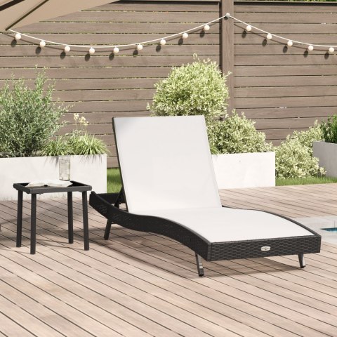 LEŻAK Z PODUSZKĄ -OSOBA 2 PCS CZARNY 40X 40X 40.5CM POLIRATTAN