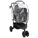 SKŁADANY WÓZEK DLA ZWIERZĄT Z REGULACJĄ CZARNY 78X54X101CM