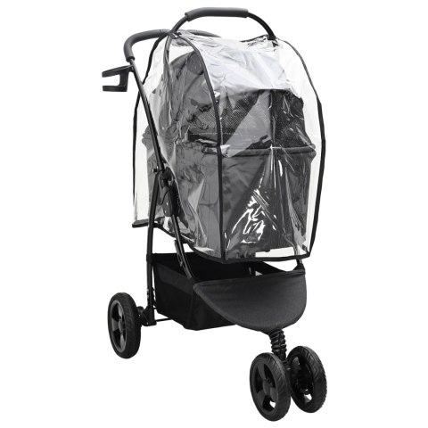 SKŁADANY WÓZEK DLA ZWIERZĄT Z REGULACJĄ CZARNY 78X54X101CM