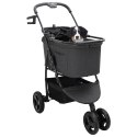 SKŁADANY WÓZEK DLA ZWIERZĄT Z REGULACJĄ CZARNY 78X54X101CM