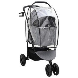 SKŁADANY WÓZEK DLA ZWIERZĄT Z REGULACJĄ SZARY 78X54X101CM