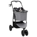 SKŁADANY WÓZEK DLA ZWIERZĄT Z REGULACJĄ SZARY 78X54X101CM