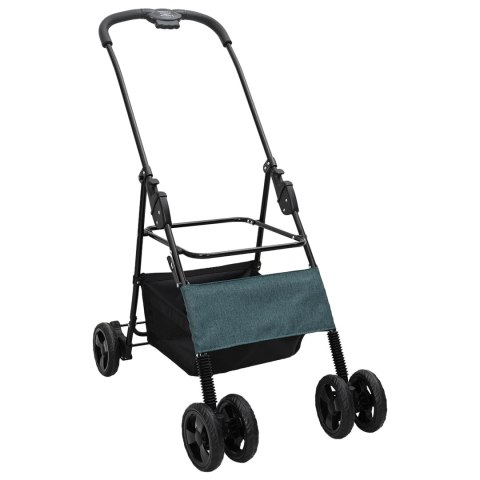 SKŁADANY WÓZEK DLA ZWIERZĄT Z REGULACJĄ ZIELONY 81X47X99CM