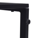 STÓŁ OGRODOWY METALOWY CZARNY KAWOWY TARASOWY BALKONOWY KWADRATOWY 70CM