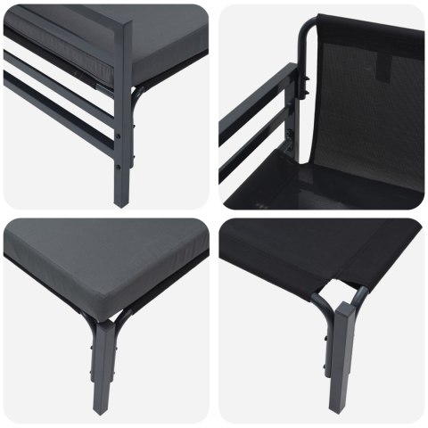 ZESTAWY MEBLI OGRODOWYCH Z PODUSZKĄ Z PODUSZKĄ 2 PCS ANTRACYT
