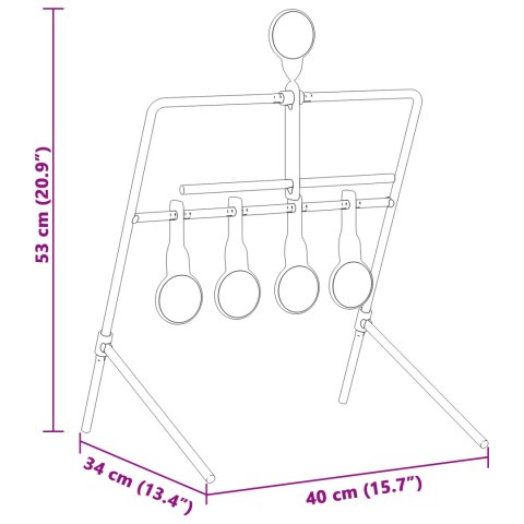 CEL DO STRZELANIA CZARNY 40X 34X 53CM STAL