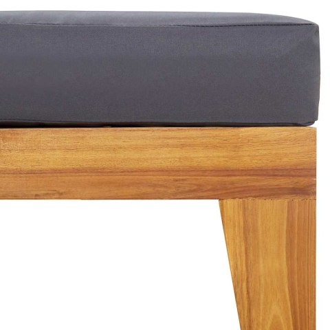 MODUŁ PODNÓŻKA CIEMNOSZARA PODUSZKA DREWNO AKACJOWE