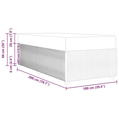 RAMKA ŁÓŻKA INNY CZARNY 100X 200CM TKANINA