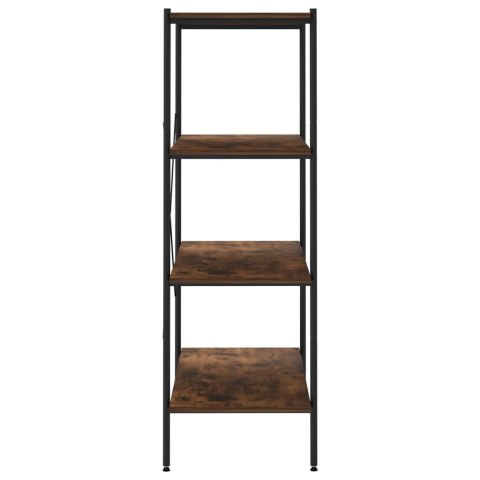 4-POZIOMOWY REGAŁ CZARNO-NATURALNY 80X40X130CM