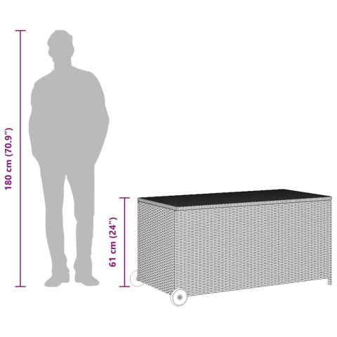 SKRZYNIA OGRODOWA BALKONOWA 130X65X115CM