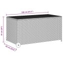 SKRZYNIA OGRODOWA CZARNA 120X65X61CM RATTAN PE