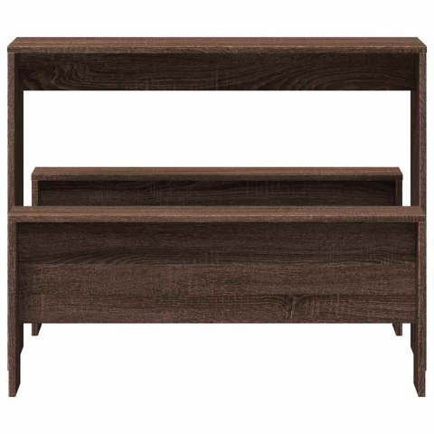 3-CZĘŚCIOWY ZESTAW DO JADALNI ZE STOŁEM I ŁAWKĄ DĄB BRĄZOWY