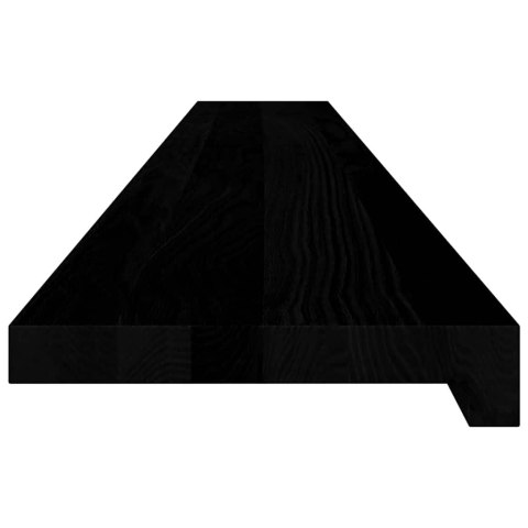 VidaXL Parapety 2 szt., ciemnobrązowy, 140x20x2 cm, lite drewno dębowe