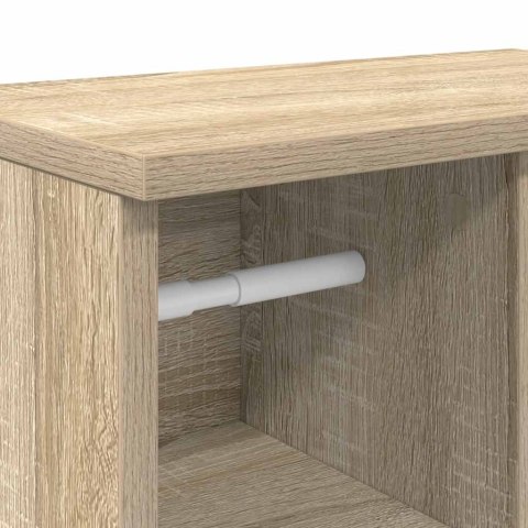 SZAFKA ŁAZIENKOWA Z UCHWYTY NA ROLKI DĄB SONOMA 39X22X90CM