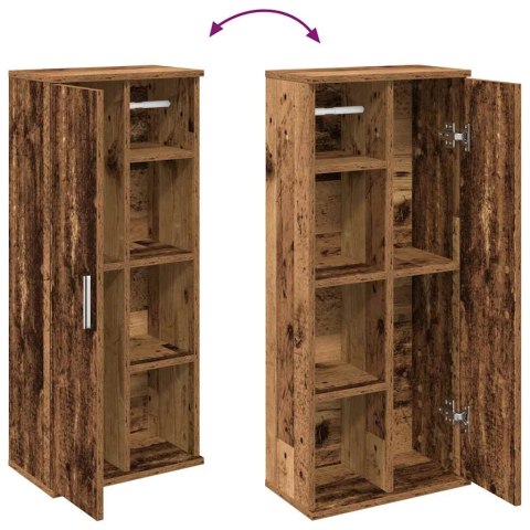 SZAFKA ŁAZIENKOWA Z UCHWYTY NA ROLKI STARE DREWNO 20,5X22X72CM