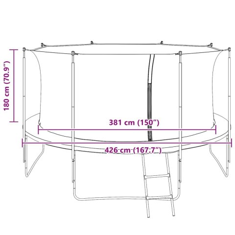 SIATKA ZABEZPIECZAJĄCA DO OKRĄGŁEJ TRAMPOLINY 4,26M