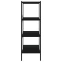 4-POZIOMOWY REGAŁ CZARNY 80X40X130CM