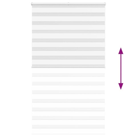 ROLETA ZEBRA BIAŁA SZEROKOŚĆ TKANINY 115,9CM POLIESTER