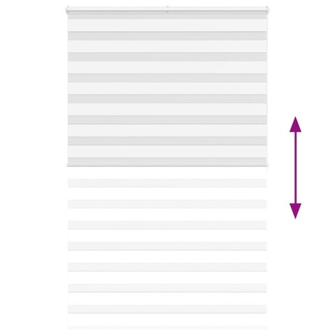 ROLETA ZEBRA BIAŁA SZEROKOŚĆ TKANINY 145,9CM POLIESTER