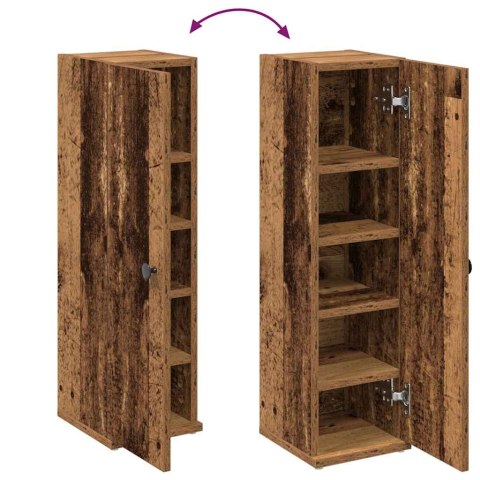 SZAFKA ŁAZIENKOWA Z UCHWYTY NA ROLKI STARE DREWNO 20,5X22X72CM