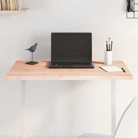 BLAT STOŁU 80X40X2CM SUROWY LITY DĄB Z NATURALNĄ KRAWĘDZIĄ