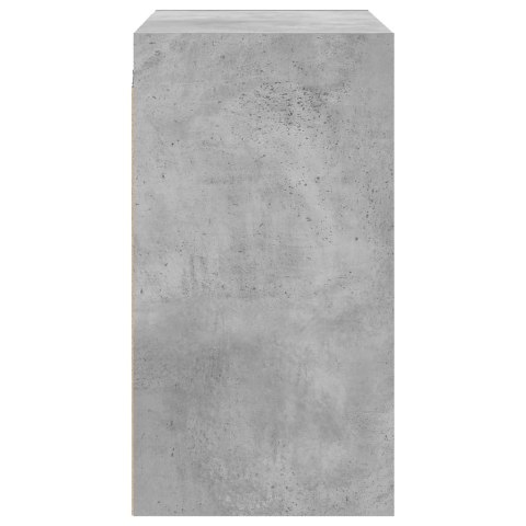 SZAFKA WISZĄCA SZKLANE DRZWI SZAROŚĆ BETONU 68X37X68,5CM