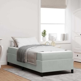 RAMKA ŁÓŻKA INNY BIAŁY I JASNOSZARY 80X 200CM AKSAMIT