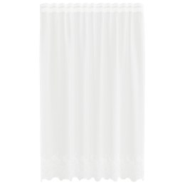 FIRANKA KORONKOWA Z ZASŁONAMI BIAŁY 150X 220CM POLIESTER