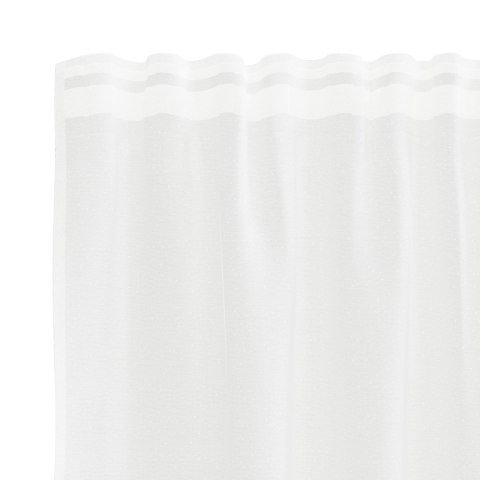 FIRANKA KORONKOWA Z ZASŁONAMI KWIATOWY BIAŁY 1200X 80CM POLIESTER