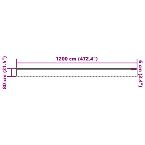 FIRANKA KORONKOWA Z ZASŁONAMI KWIATOWY BIAŁY 1200X 80CM POLIESTER
