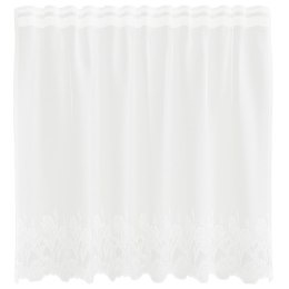 FIRANKA KORONKOWA Z ZASŁONAMI KWIATOWY BIAŁY 150X 100CM POLIESTER