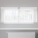 FIRANKA KORONKOWA Z ZASŁONAMI KWIATOWY BIAŁY 200X 100CM POLIESTER