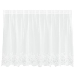 FIRANKA KORONKOWA Z ZASŁONAMI KWIATOWY BIAŁY 200X 100CM POLIESTER