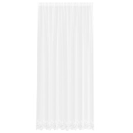 FIRANKA KORONKOWA Z ZASŁONAMI KWIATOWY BIAŁY 200X 280CM POLIESTER