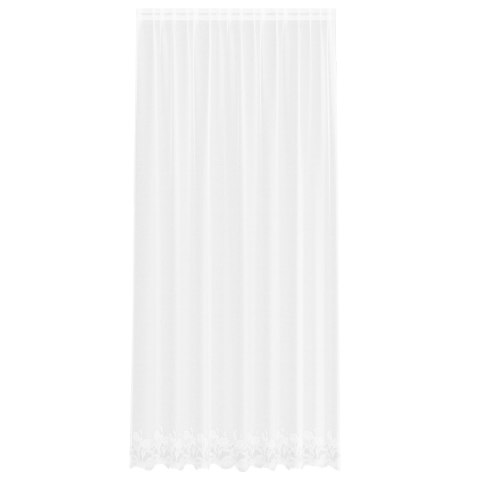 FIRANKA KORONKOWA Z ZASŁONAMI KWIATOWY BIAŁY 200X 280CM POLIESTER
