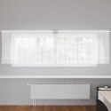 FIRANKA KORONKOWA Z ZASŁONAMI KWIATOWY BIAŁY 300X 100CM POLIESTER