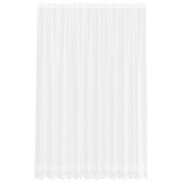 FIRANKA KORONKOWA Z ZASŁONAMI KWIATOWY BIAŁY 300X 280CM POLIESTER