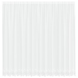 FIRANKA KORONKOWA Z ZASŁONAMI KWIATOWY BIAŁY 400X 220CM POLIESTER