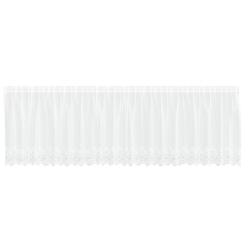 FIRANKA KORONKOWA Z ZASŁONAMI KWIATOWY BIAŁY 500X 100CM POLIESTER