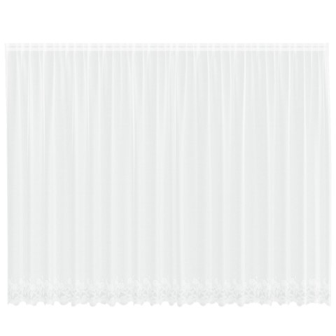 FIRANKA KORONKOWA Z ZASŁONAMI KWIATOWY BIAŁY 500X 200CM POLIESTER