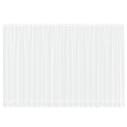 FIRANKA KORONKOWA Z ZASŁONAMI KWIATOWY BIAŁY 600X 240CM POLIESTER