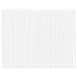 FIRANKA KORONKOWA Z ZASŁONAMI KWIATOWY BIAŁY 600X 280CM POLIESTER